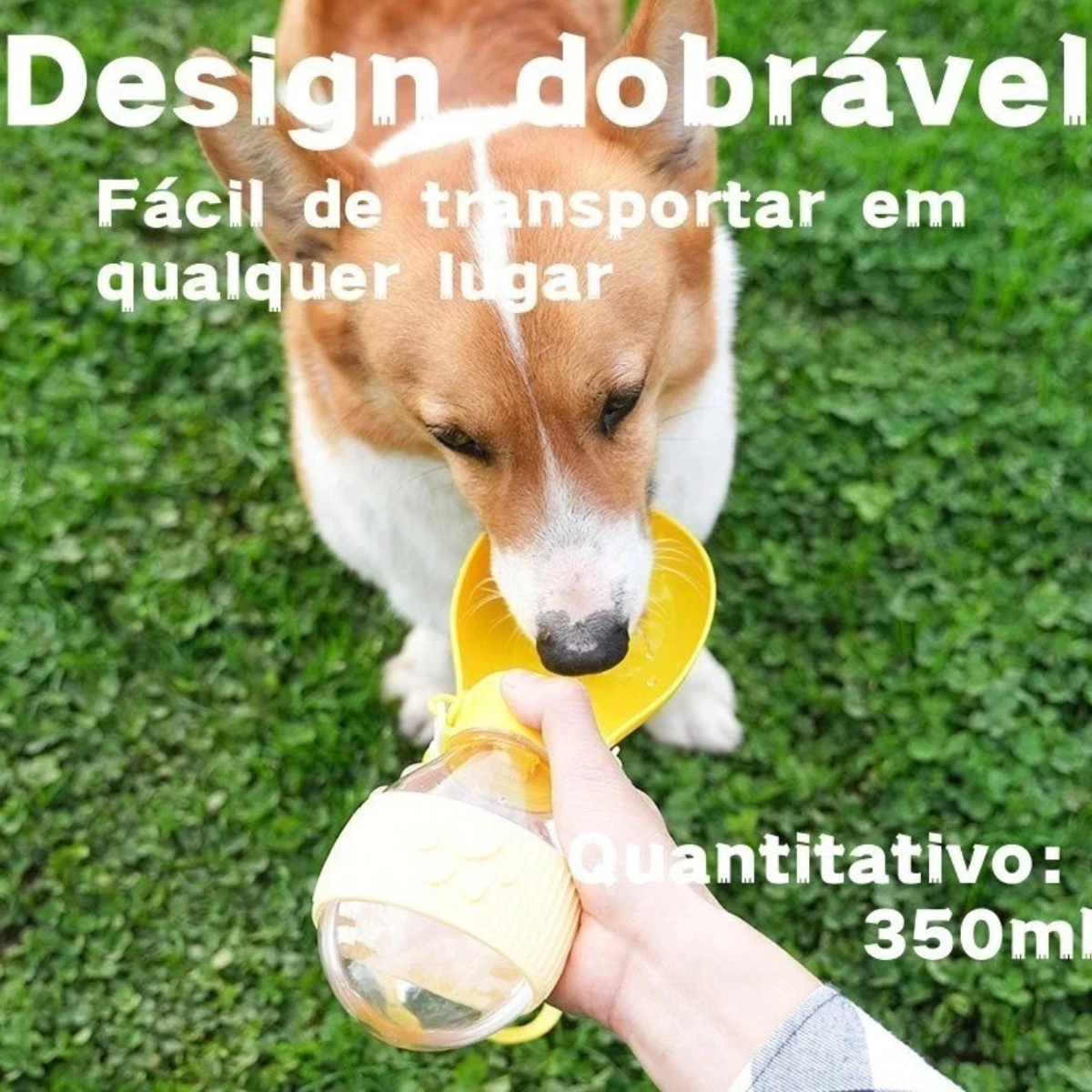 Atacado | Bebedouro Portátil Dobrável para Pets Garrafa com Tigela Silicone