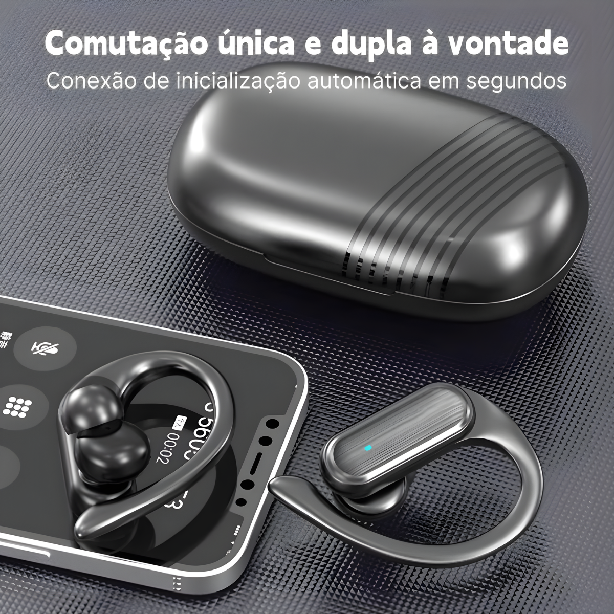 Atacado | Fone Bluetooth A520 Esportivo com Gancho Display LED e IPX5