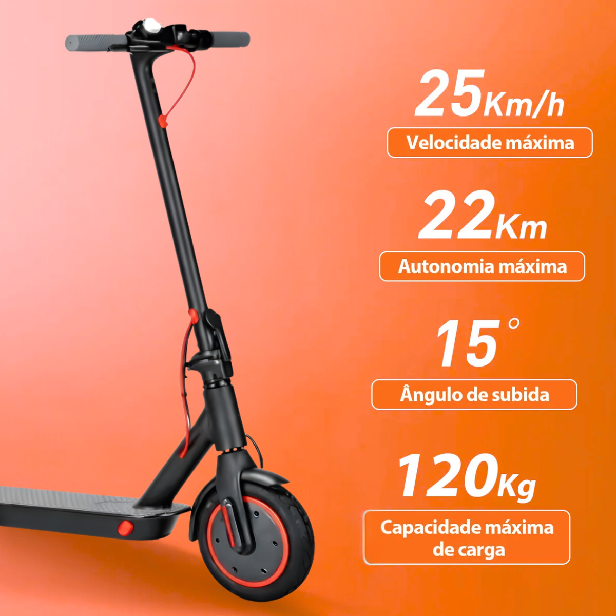 Atacado | Patinete Elétrico Dobrável 350W/500W com Bateria Recarregável e LED