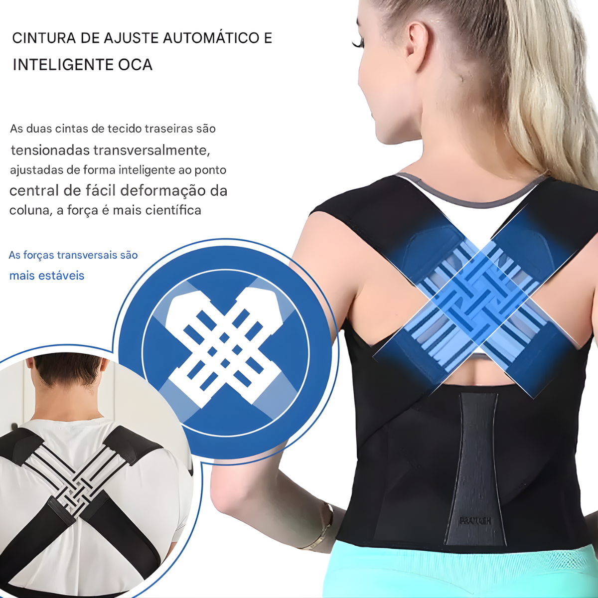Atacado | Corretor de Postura Unissex YMZ-3003 Ortopédico Alta Compressão