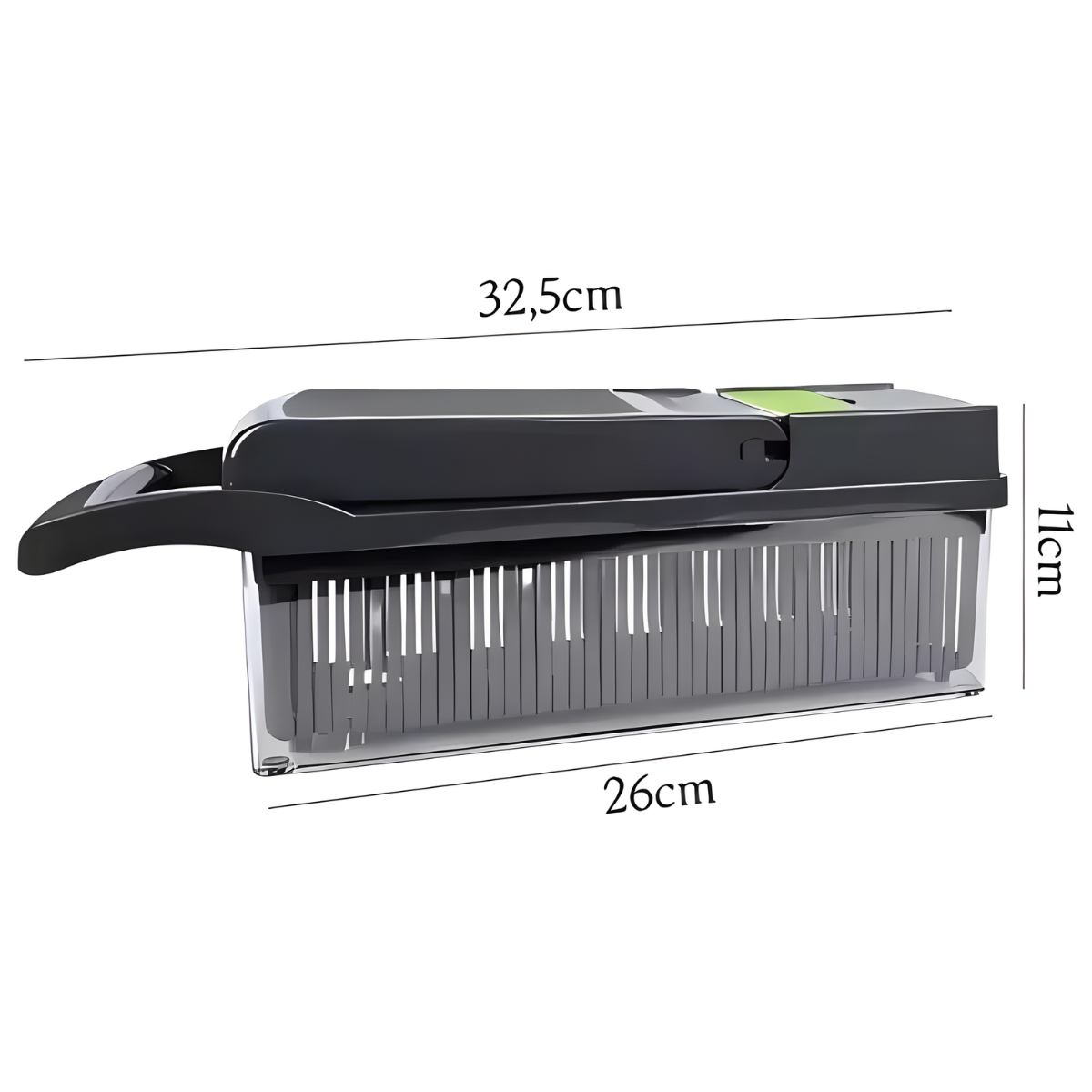 Atacado | Cortador de Legumes Multifuncional 12 em 1 com Lâminas Inox e Recipiente (Ralador e Fatiador)