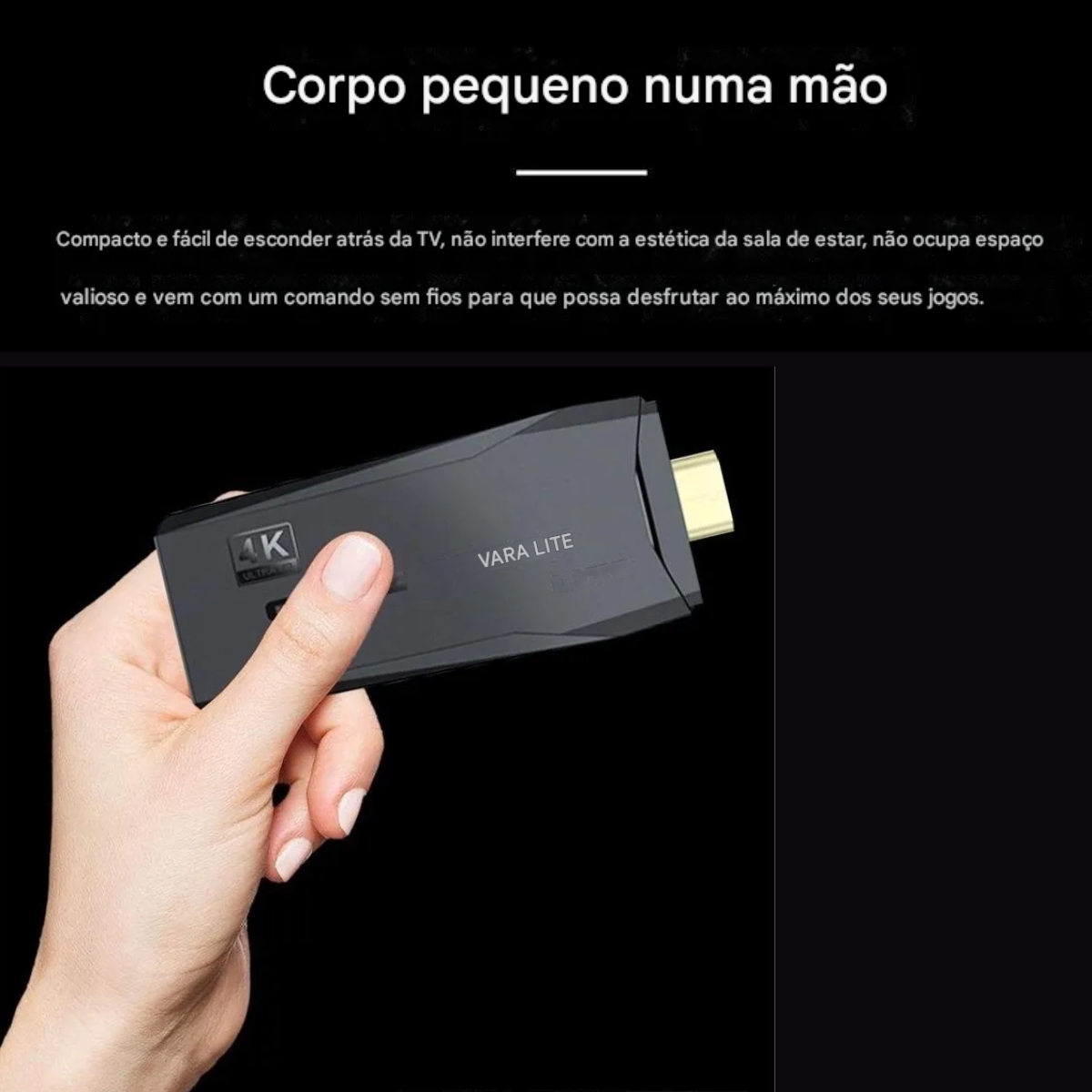 Atacado | Game Stick Retro 4K com 2 Controles Sem Fio e 30.000 Jogos Clássicos
