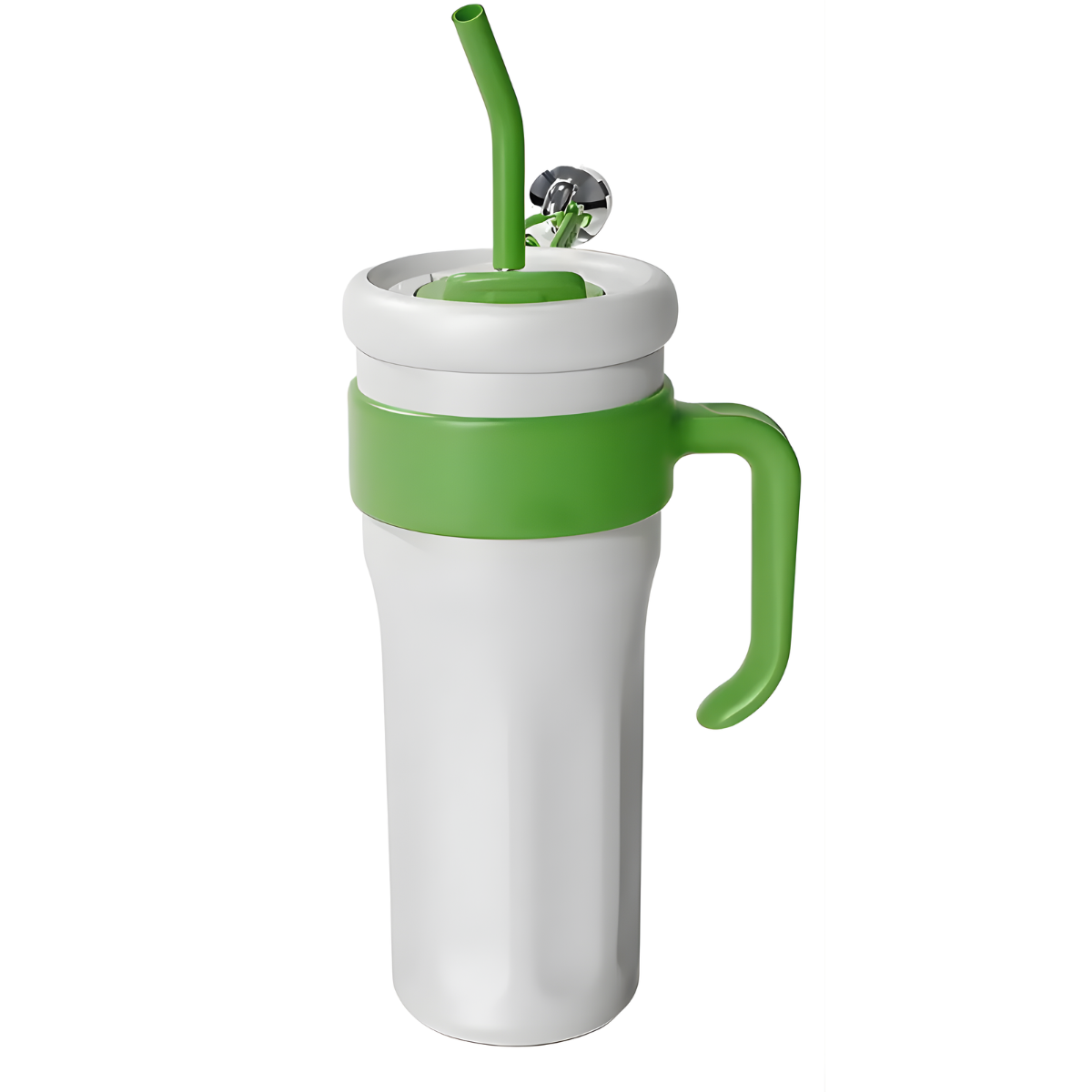 Atacado | Garrafa Térmica Inox 1200ml com Alça, Canudo de Silicone e Proteção Antiderrapante