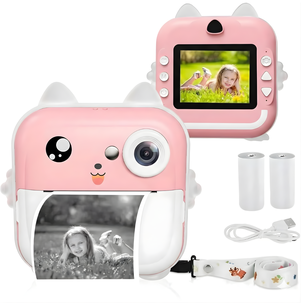 Atacado | Câmera Infantil Instantânea Y6 com Impressão Térmica Foto e Vídeo