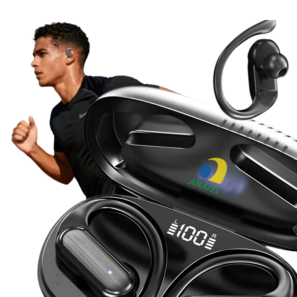 Atacado | Fone Bluetooth A520 Esportivo com Gancho Display LED e IPX5