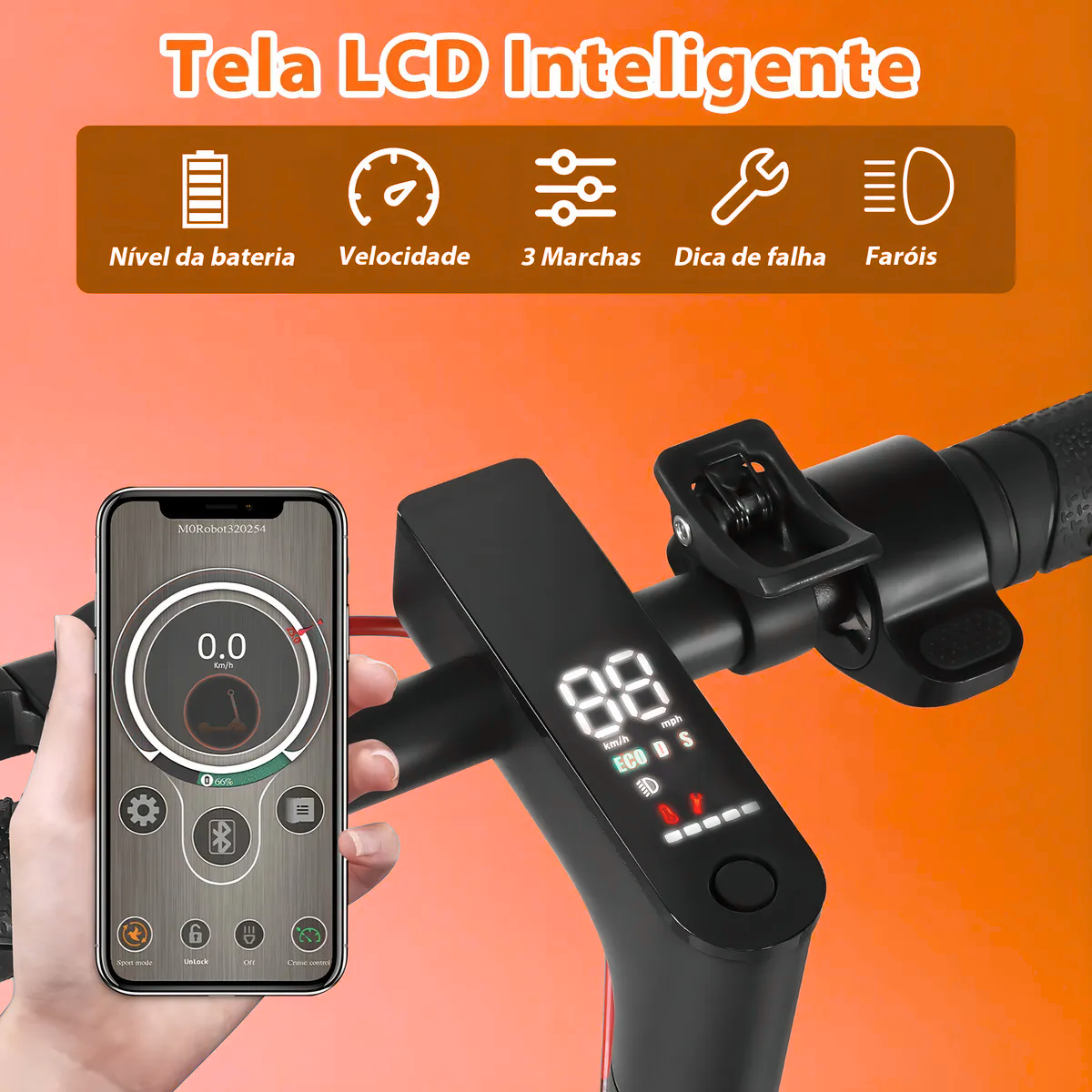 Atacado | Patinete Elétrico Dobrável 350W/500W com Bateria Recarregável e LED