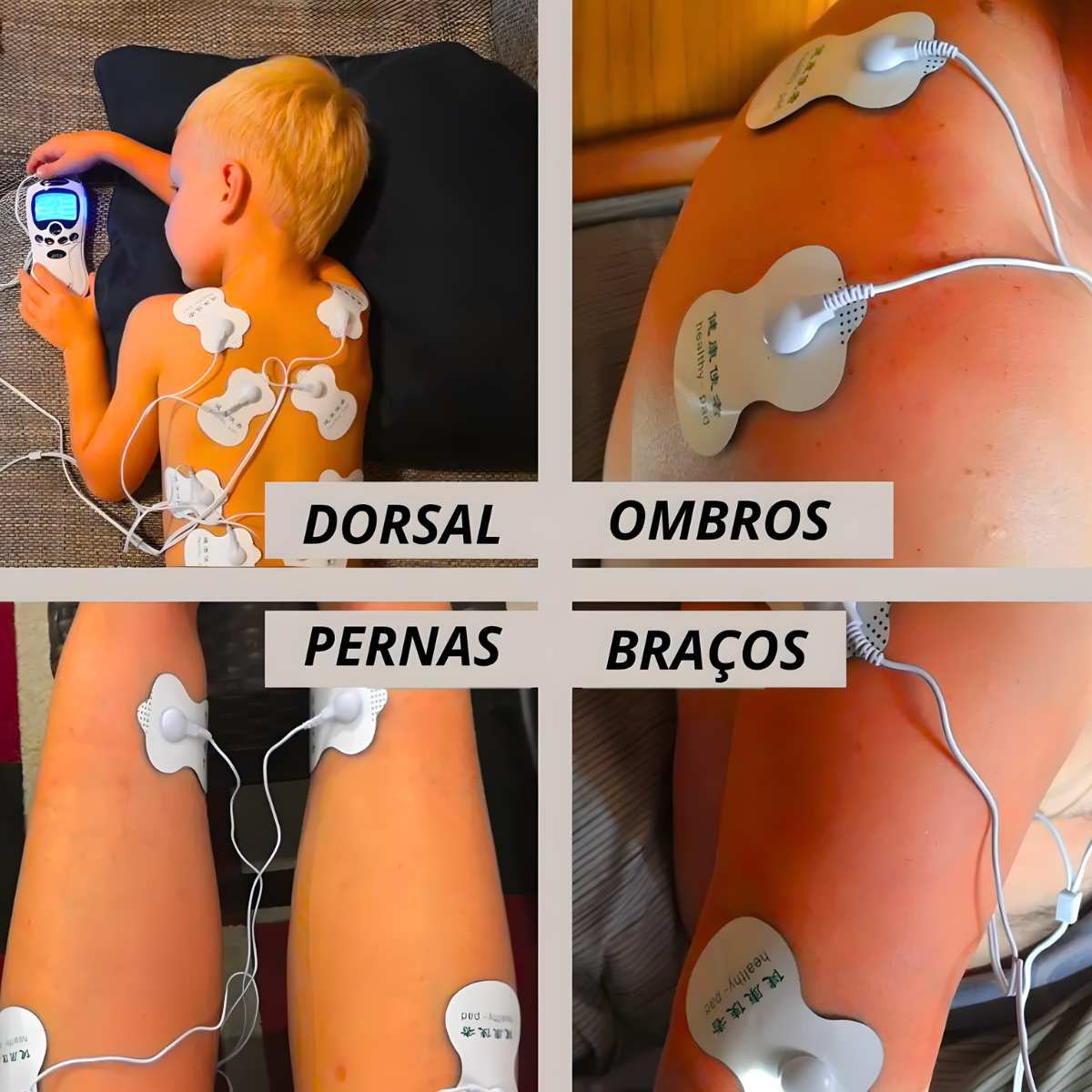 Atacado | Aparelho TENS/FES Eletroestimulador Muscular com Eletrodos e Múltiplos Modos