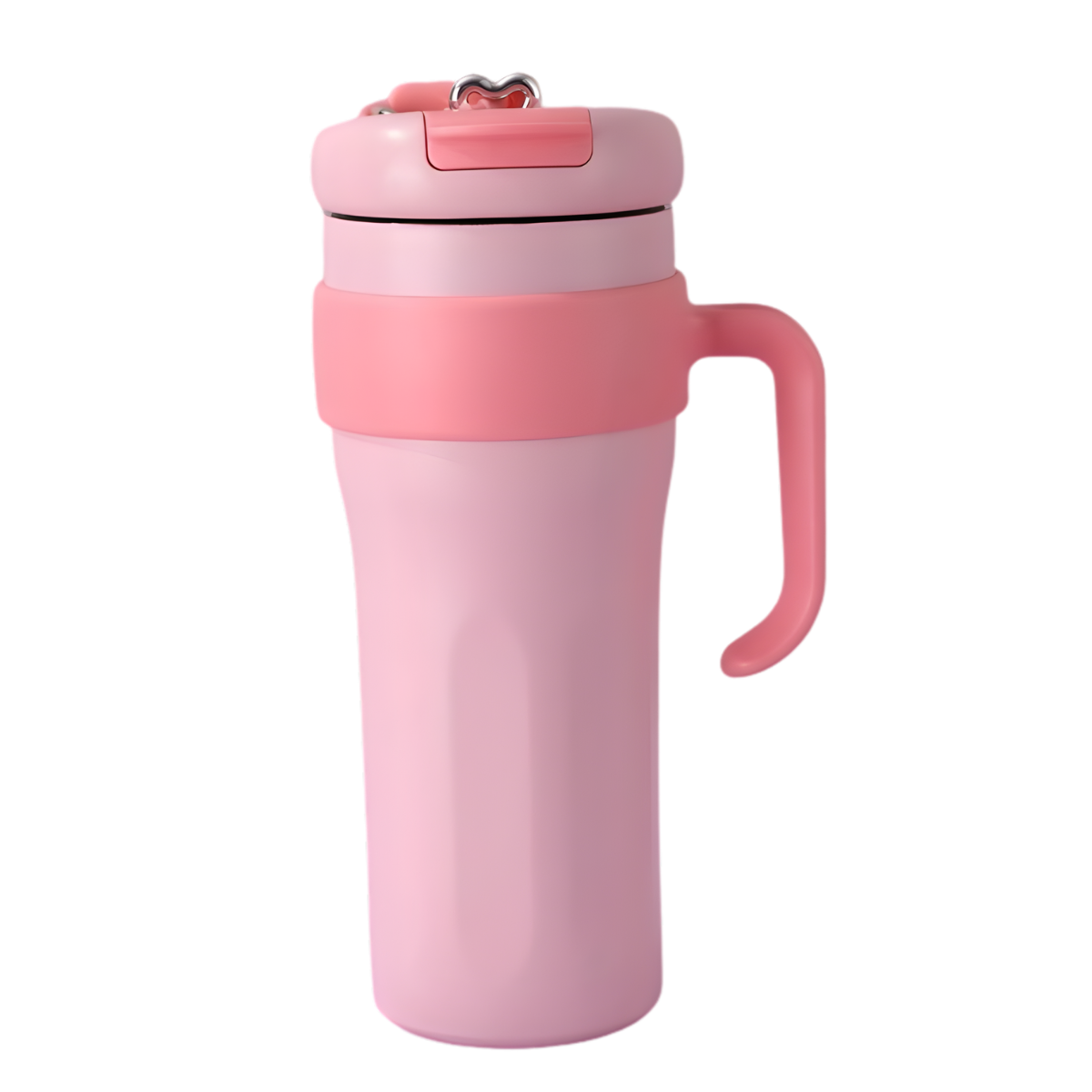 Atacado | Garrafa Térmica Inox 1200ml com Alça, Canudo de Silicone e Proteção Antiderrapante