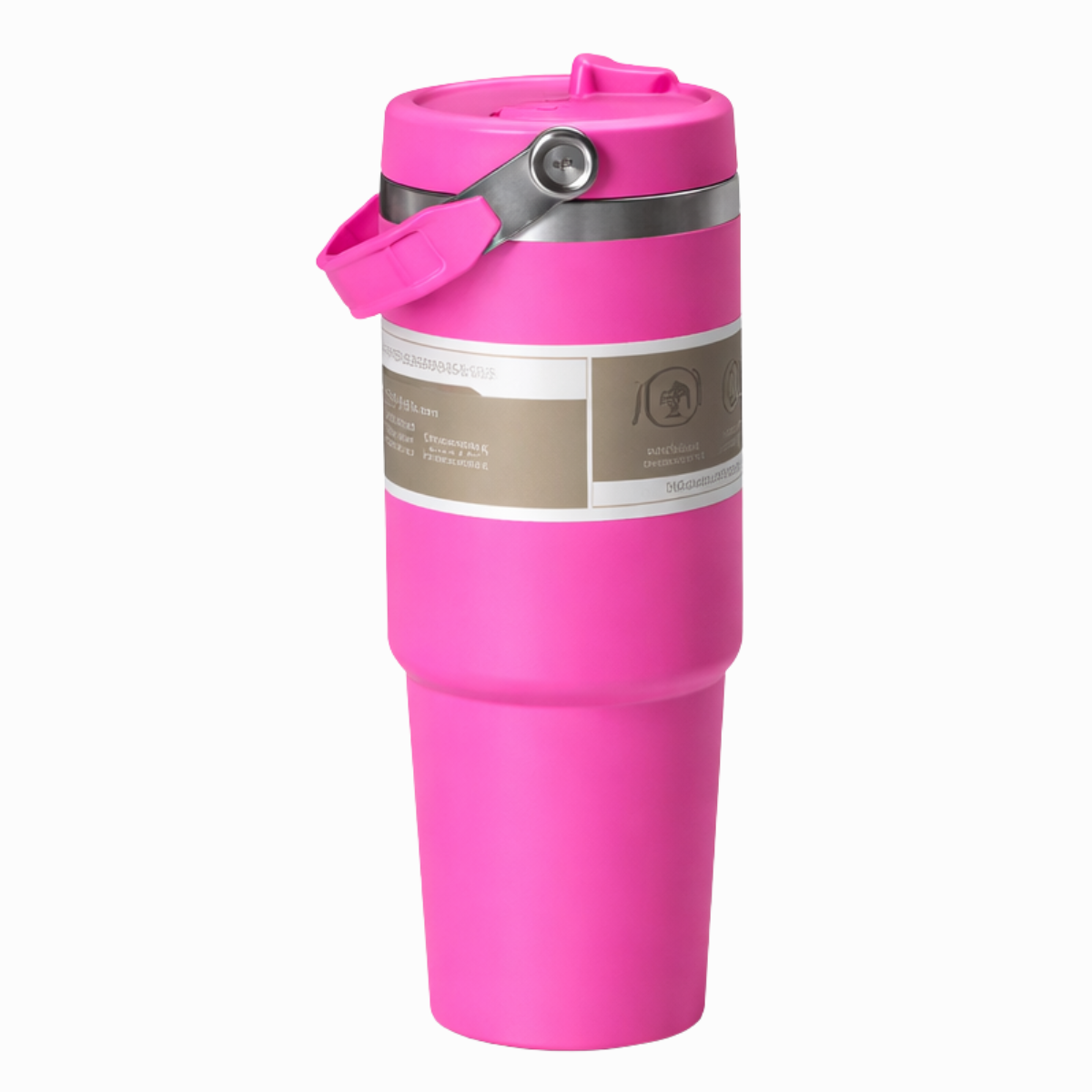 Atacado | Garrafa Térmica Inox 900ml com Canudo Flip Straw e Alça (Tipo Stanley)